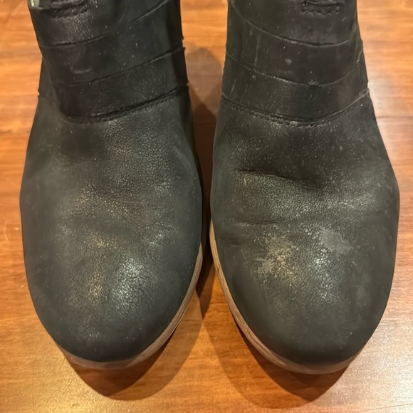 Josef Seibel Bonnie Ankle Boot 39 8 1/2 Booties Black Leather 3” Chunky Heel - Picture 14 of 14